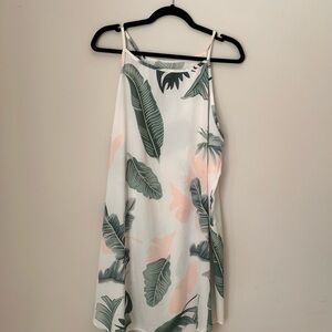 Tropical Leaf Print Dress